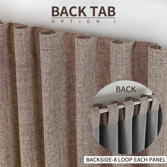 NIB - Joydeco 100% Blackout Curtains 2 Panel Set, 52*84" Linen - Picture 5 of 7